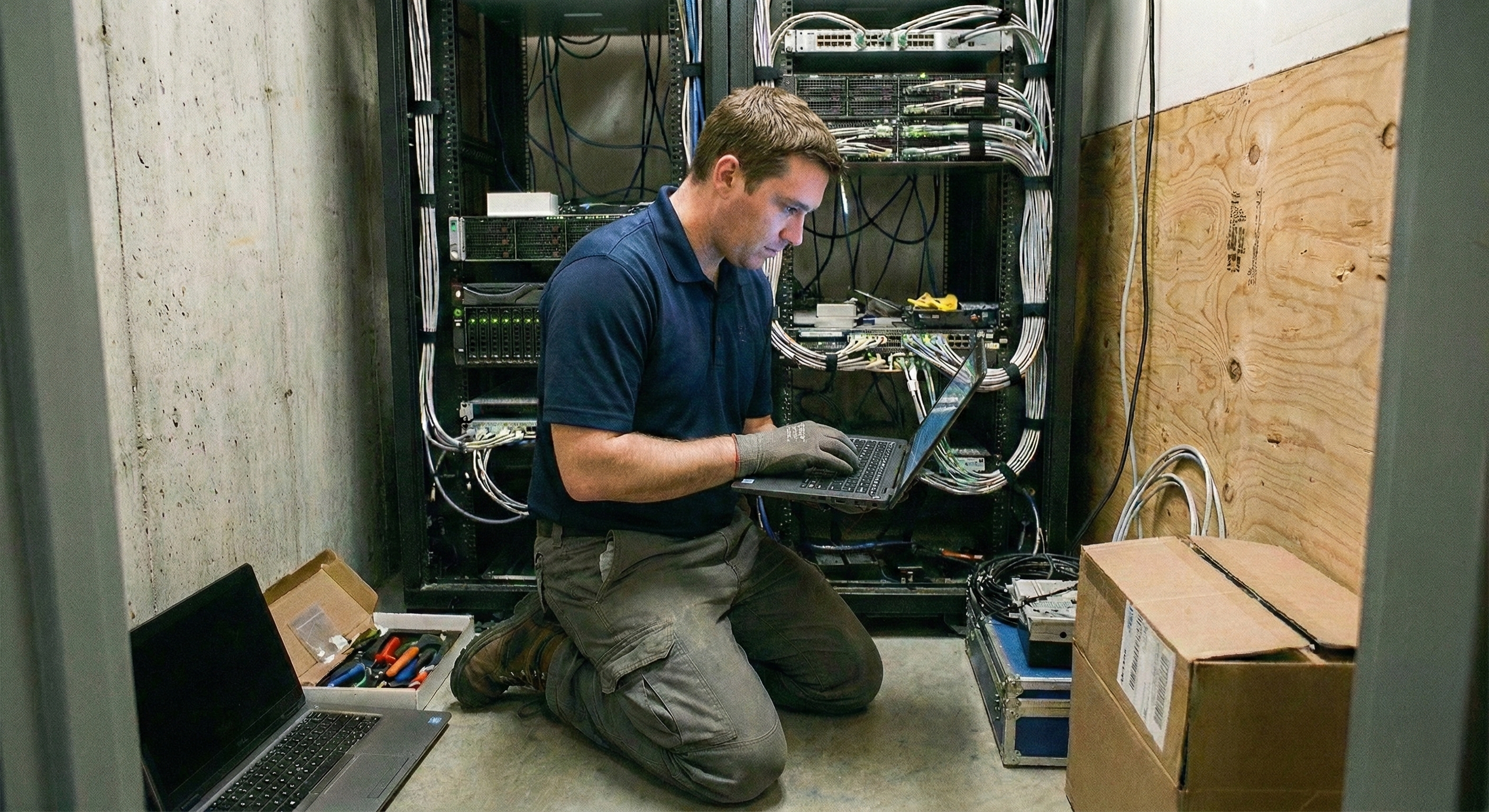 Technician working